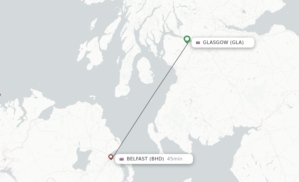 Flight from Glasgow to Belfast